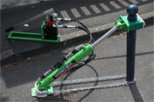 réparation d'un poteau de voirie