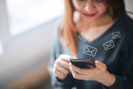 ecrire email smartphone